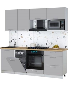 Кухонный гарнитур Интерлиния Мила Gloss 2.15-ПМ4