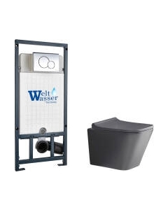 Унитаз подвесной с инсталляцией WeltWasser Marberg 507 + Gelbach 041 MT-GR + Mar 507 RD Weltwasser