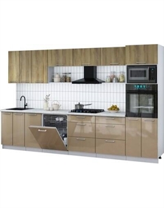 Кухонный гарнитур Интерлиния Мила Gloss 3.4-ПМ1-2