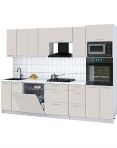 Кухонный гарнитур Интерлиния Мила Gloss 2.8-ПМ1