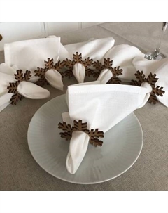 Набор сервировочных салфеток ОМурМебель с держателем Снежинка Омурмебель