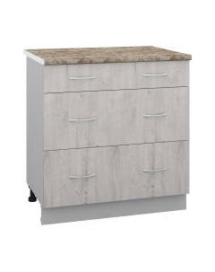 Шкаф-стол кухонный Кортекс-мебель Корнелия Лира НШ80р3ш