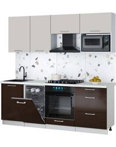Кухонный гарнитур Интерлиния Мила Gloss 2.15-ПМ4