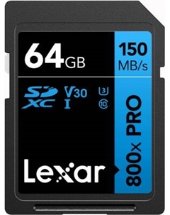 Карта памяти Lexar Professional 64GB 800x SDHC UHS-I (LSD0800P064G-BNNNG)