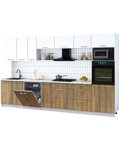 Кухонный гарнитур Интерлиния Мила Gloss 3.5-ПМ1-2