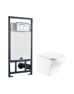 Унитаз подвесной с инсталляцией WeltWasser Odenbach 004 GL-WT + Marberg 507 SE Weltwasser