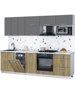Кухонный гарнитур Интерлиния Мила Gloss 2.7-ПМ4