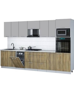 Кухонный гарнитур Интерлиния Мила Gloss 3.25-ПМ3