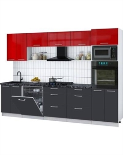 Кухонный гарнитур Интерлиния Мила Gloss 3.0-ПМ1