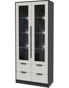 Шкаф с витриной Интерлиния Концепт КТ-ШВ2 с подсветкой