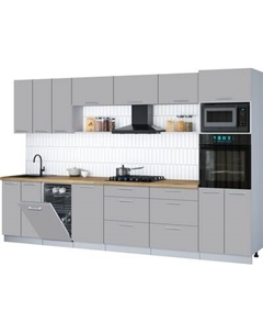Кухонный гарнитур Интерлиния Мила Gloss 3.3-ПМ3