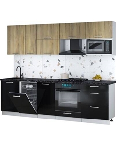 Кухонный гарнитур Интерлиния Мила Gloss 2.6-ПМ4