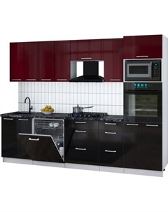 Кухонный гарнитур Интерлиния Мила Gloss 2.8-ПМ1