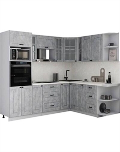 Кухонный гарнитур Интерлиния Мила Деко 1.88x2.4 PR