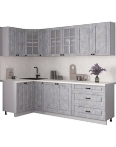 Кухонный гарнитур Интерлиния Мила Деко 1.2x2.5