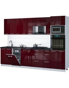 Кухонный гарнитур Интерлиния Мила Gloss 3.0-ПМ3