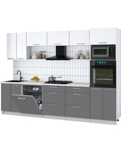Кухонный гарнитур Интерлиния Мила Gloss 3.0-ПМ1