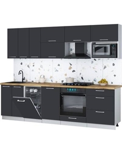 Кухонный гарнитур Интерлиния Мила Gloss 2.7-ПМ4