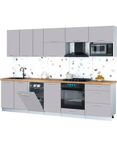Кухонный гарнитур Интерлиния Мила Gloss 2.9-ПМ4