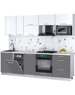 Кухонный гарнитур Интерлиния Мила Gloss 2.6-ПМ4