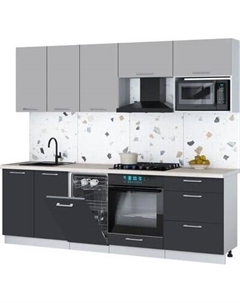 Кухонный гарнитур Интерлиния Мила Gloss 2.45-ПМ4
