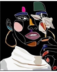 Картина по номерам Флюид Таинственная цветочница 40x50 / BHR0560