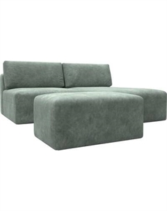 Комплект мягкой мебели Лига Диванов Лига-060 НПБ угол универсальный с пуфом / 129695 Лига диванов