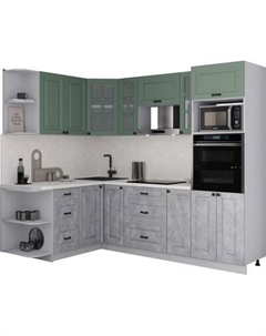 Кухонный гарнитур Интерлиния Мила Деко 1.68x2.4 LV