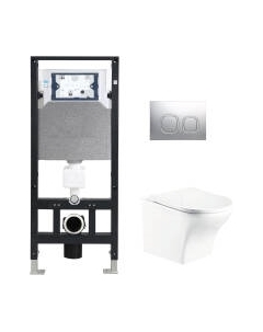 Унитаз подвесной с инсталляцией WeltWasser Amberg 506 + Odenbach 004 GL-WT + Amberg RD-CR Weltwasser