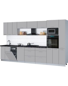 Кухонный гарнитур Интерлиния Мила Gloss 3.6-ПМ3