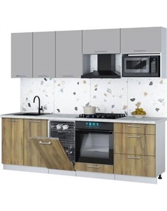 Кухонный гарнитур Интерлиния Мила Gloss 2.45-ПМ4
