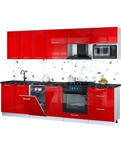 Кухонный гарнитур Интерлиния Мила Gloss 2.9-ПМ4