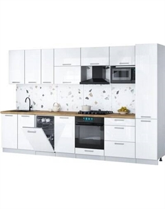 Кухонный гарнитур Интерлиния Мила Gloss 3.3-ПМ4