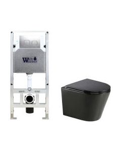 Унитаз подвесной с инсталляцией WeltWasser Amberg 506 ST + Salzbach 043 MT-BL + Amberg RD-MT CR Weltwasser