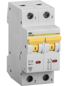 Выключатель автоматический IEK ВА47-60M 2Р 16А 6кА D / MVA31-2-016-D Iek