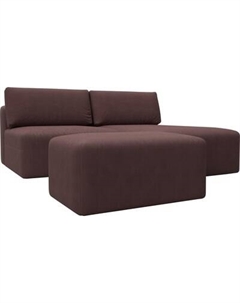 Комплект мягкой мебели Лига Диванов Лига-060 НПБ угол универсальный с пуфом / 129689 Лига диванов