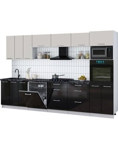 Кухонный гарнитур Интерлиния Мила Gloss 3.3-ПМ1-2