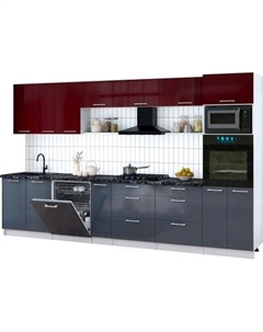 Кухонный гарнитур Интерлиния Мила Gloss 3.5-ПМ1-2