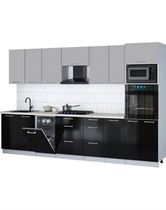 Кухонный гарнитур Интерлиния Мила Gloss 3.25-ПМ3