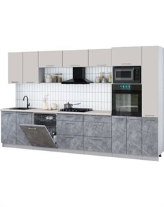 Кухонный гарнитур Интерлиния Мила Gloss 3.5-ПМ1