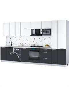 Кухонный гарнитур Интерлиния Мила Gloss 3.6-ПМ4