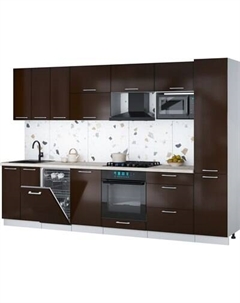 Кухонный гарнитур Интерлиния Мила Gloss 3.1-ПМ4