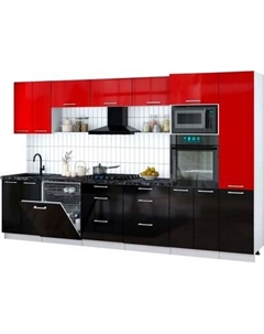 Кухонный гарнитур Интерлиния Мила Gloss 3.4-ПМ1