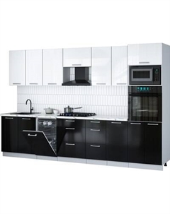 Кухонный гарнитур Интерлиния Мила Gloss 3.25-ПМ3