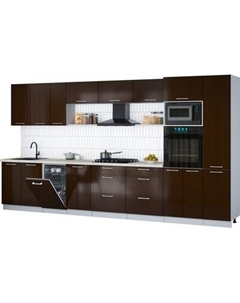 Кухонный гарнитур Интерлиния Мила Gloss 3.9-ПМ3