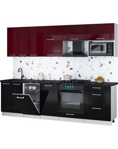 Кухонный гарнитур Интерлиния Мила Gloss 2.7-ПМ4