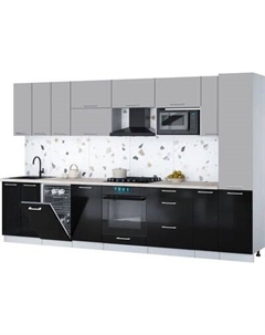 Кухонный гарнитур Интерлиния Мила Gloss 3.4-ПМ4