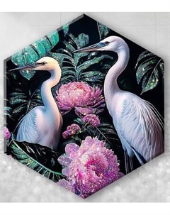 Картина по номерам Флюид Розовые цапли 37x32 / BVS0001