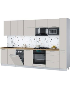 Кухонный гарнитур Интерлиния Мила Gloss 3.2-ПМ4