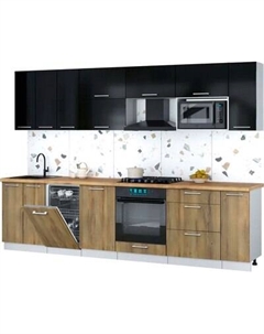 Кухонный гарнитур Интерлиния Мила Gloss 3.0-ПМ4